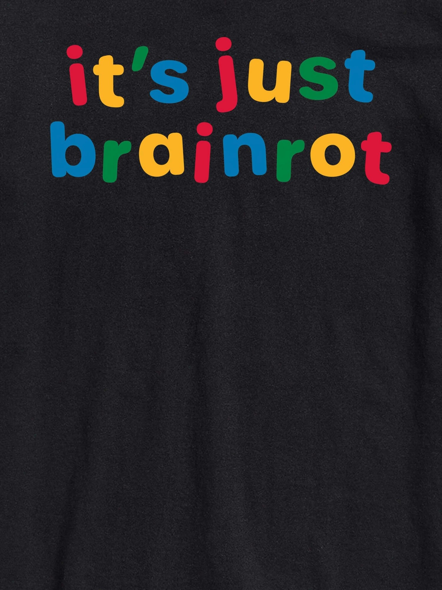 Мужская футболка Old Navy Just Brainrot Short Sleeve Graphic, цвет: Чёрный — фото 2