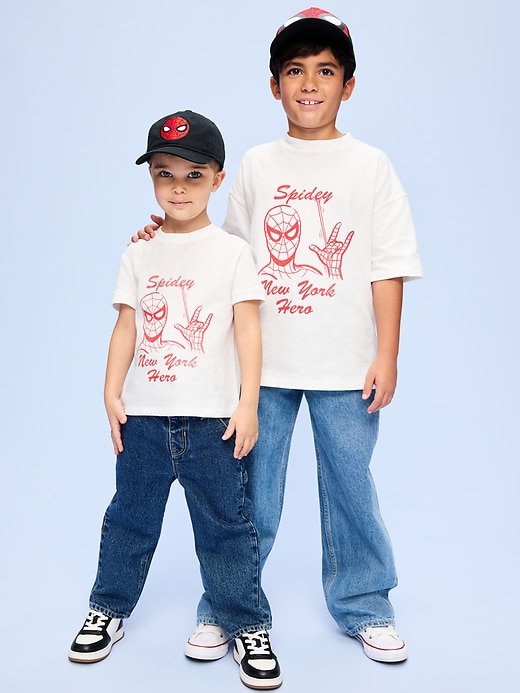 Image number 4 showing, Old Navy x Marvel Spider-Man Oversized Graphic T-Shirt for Boys