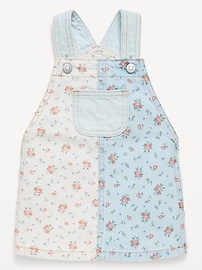 Image number 1 showing, Printed Denim Skirtall Dress for Baby