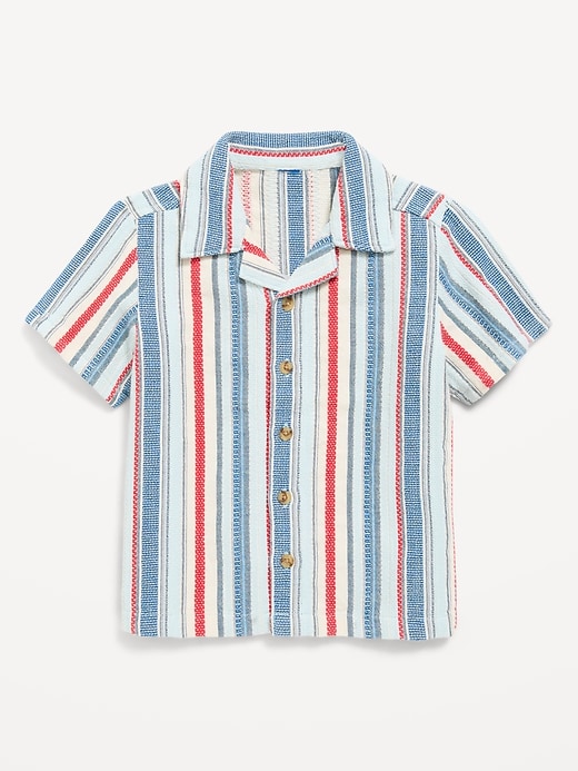 Image number 1 showing, Textured Striped Shirt for Toddler Boys