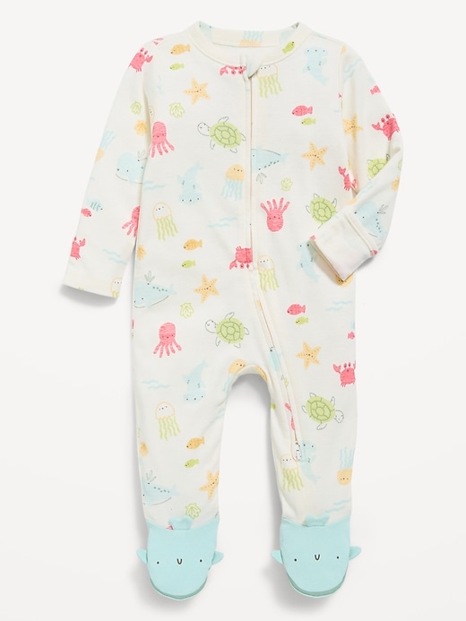 Image number 1 showing, 2-Way-Zip Sleep & Play Footed One-Piece for Baby