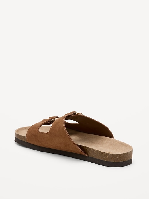 Image number 4 showing, Faux-Suede Double-Strap Slide Sandals for Women