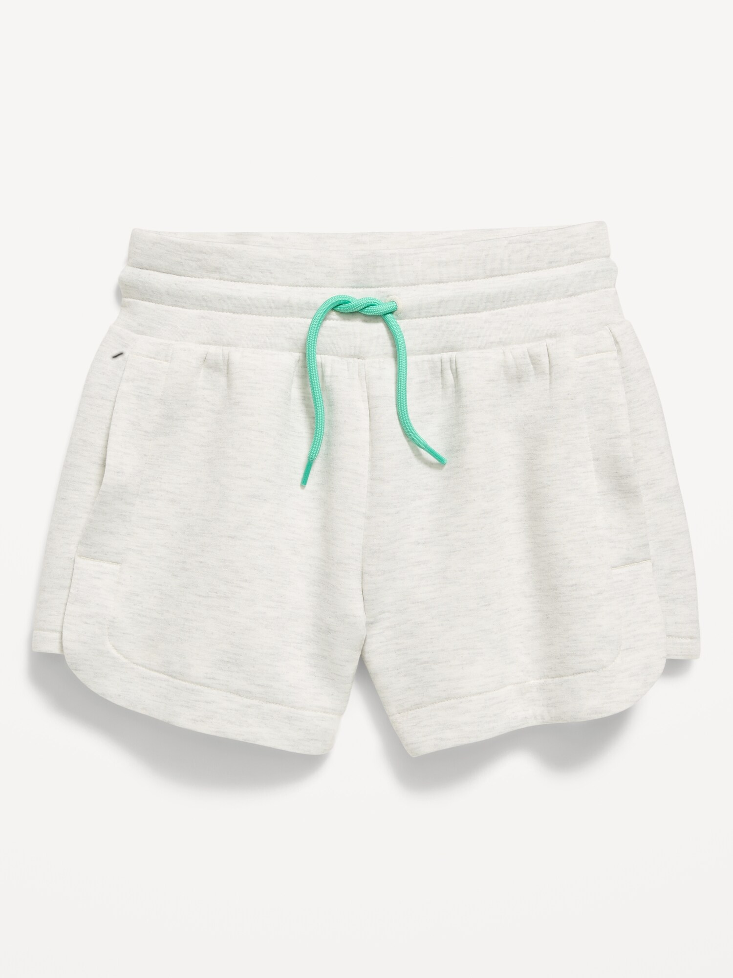 Шорты Old Navy High-Waisted Bounce Fleece Shorts для девочек, цвет: Светлый меланжевый серый — фото 4