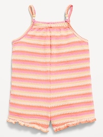 Image number 1 showing, Sleeveless Knit Romper for Toddler Girls