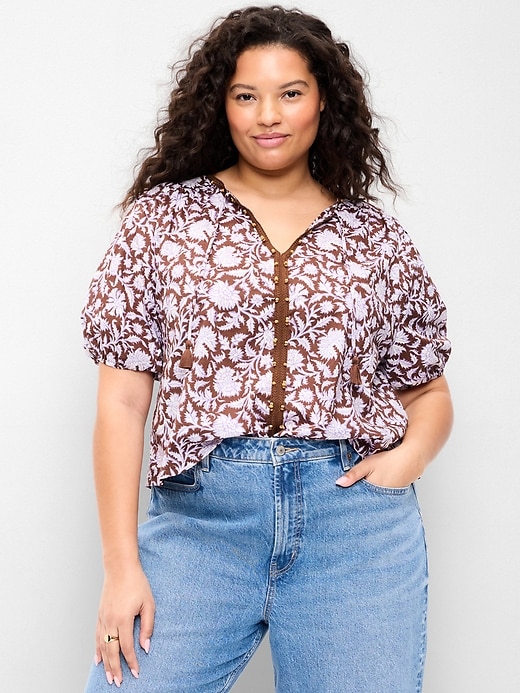 Image number 7 showing, Short-Sleeve Beaded Top