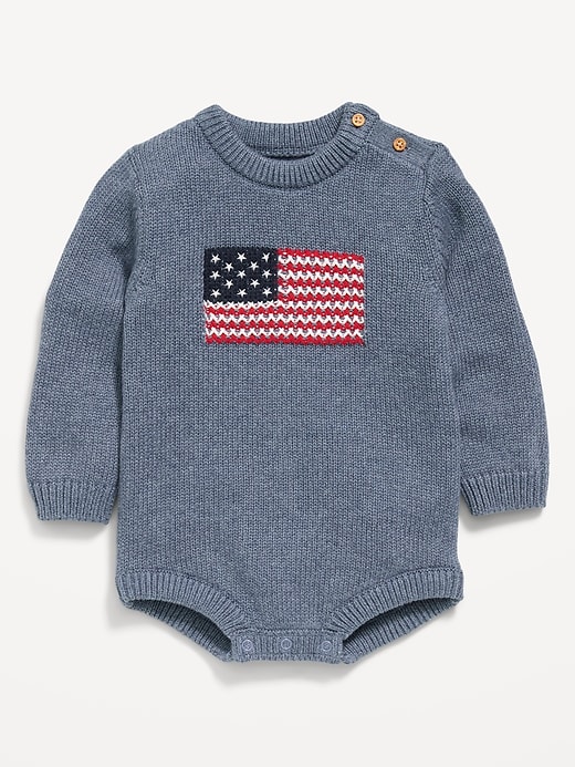Image number 2 showing, Long-Sleeve Sweater-Knit One-Piece Romper for Baby