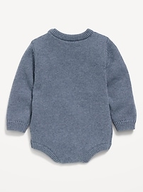 Image number 3 showing, Long-Sleeve Sweater-Knit One-Piece Romper for Baby