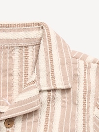 Image number 4 showing, Short-Sleeve Textured Striped Shirt and Shorts Set for Baby