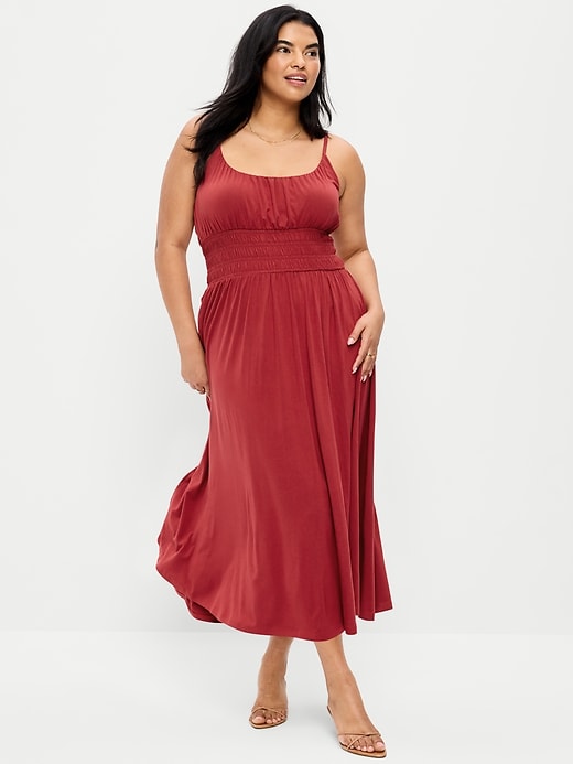Image number 6 showing, Fit & Flare Jersey Smocked-Waist Midi Dress