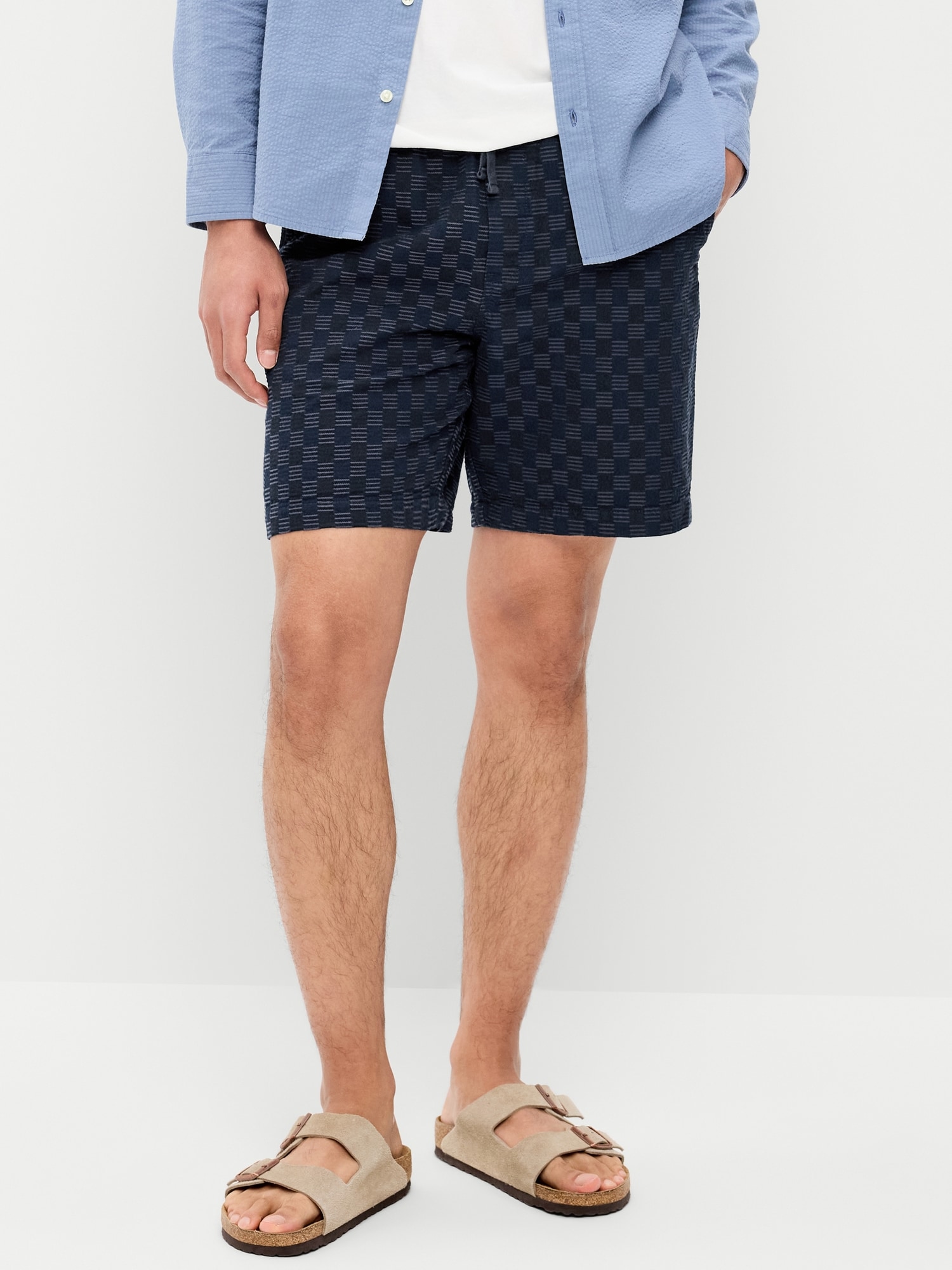 Textured-Knit Jogger Shorts - 7-inch inseam