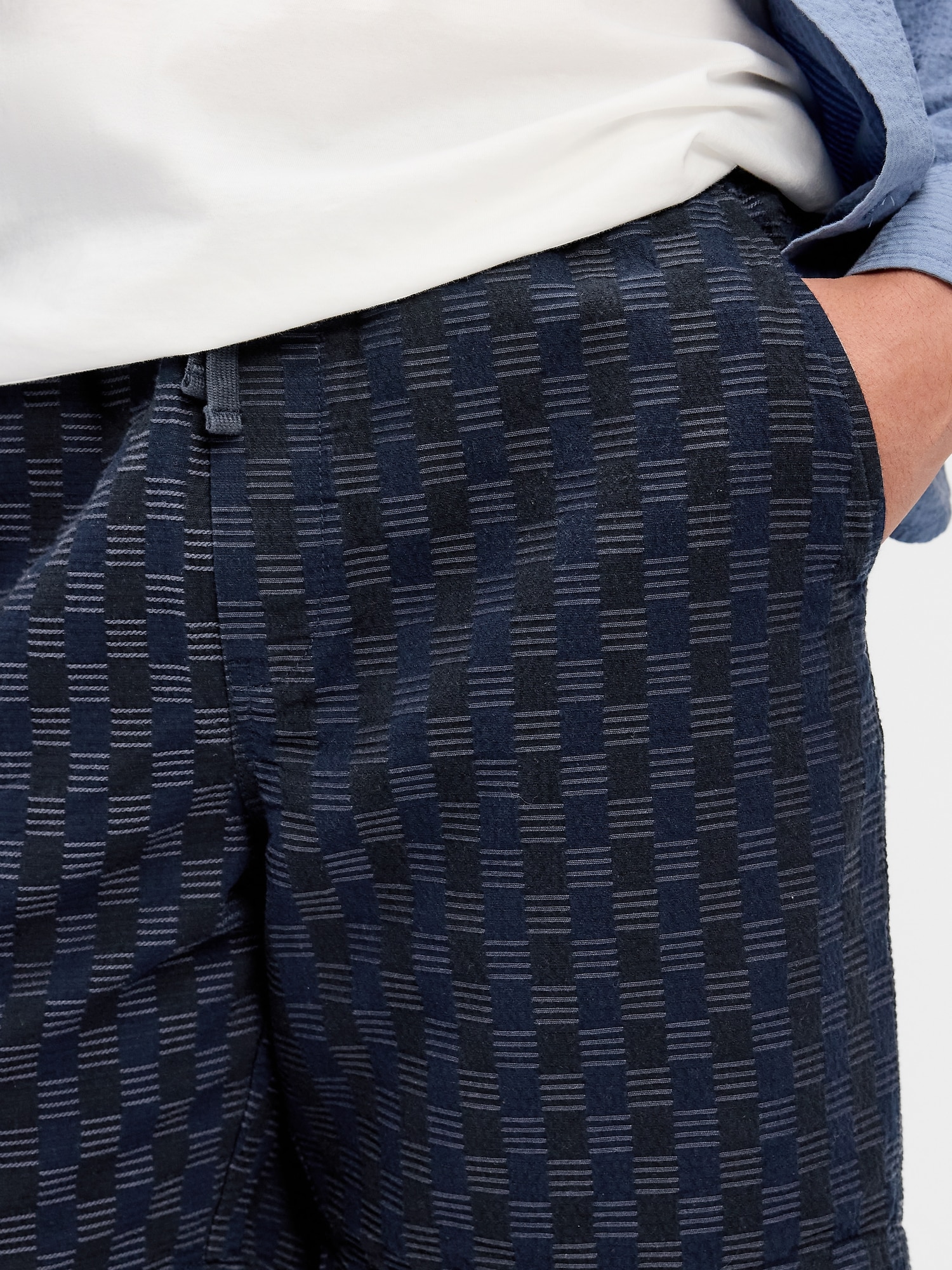 Textured-Knit Jogger Shorts - 7-inch inseam