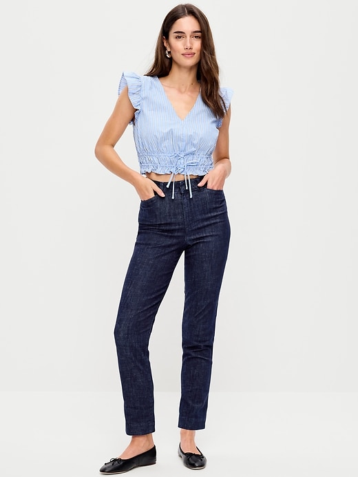 High-Waisted Pixie Straight Pants