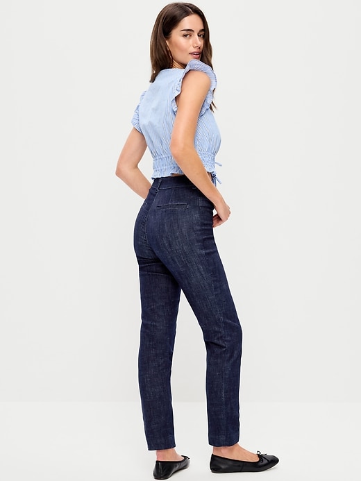 Image number 3 showing, High-Waisted Pixie Straight Pants
