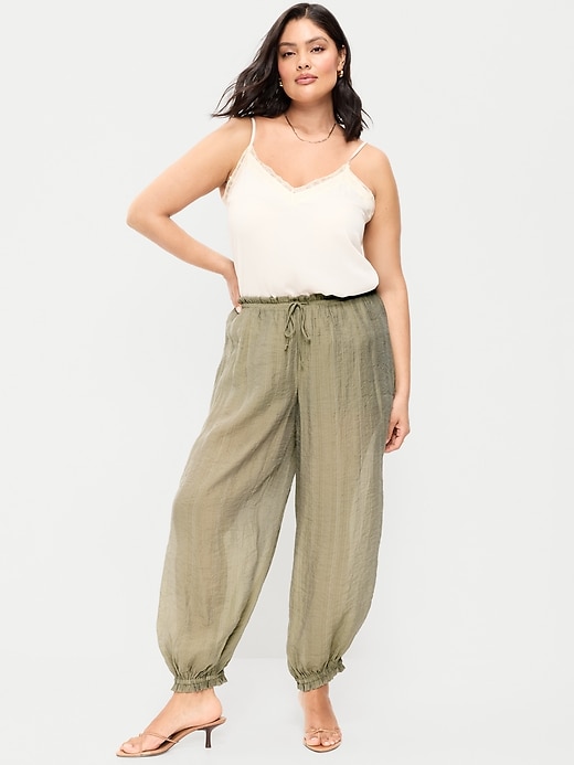 Image number 8 showing, High-Waisted Chiffon Harem Pants