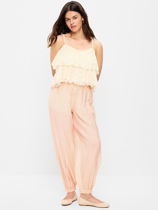 Image number 6 showing, High-Waisted Chiffon Harem Pants