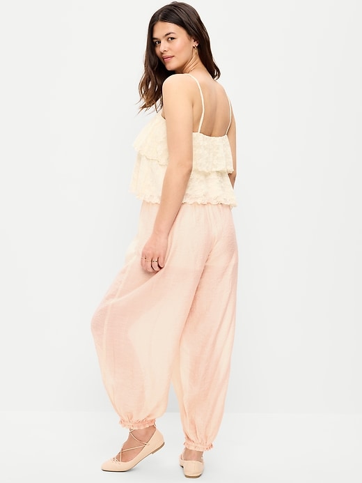 Image number 7 showing, High-Waisted Chiffon Harem Pants
