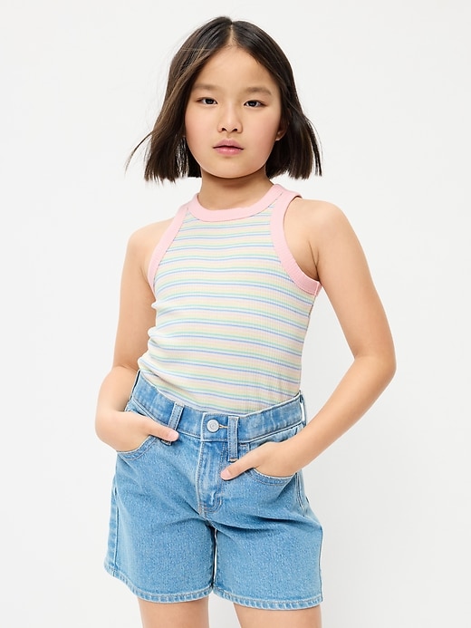 Image number 1 showing, Fitted Ribbed Tank Top for Girls