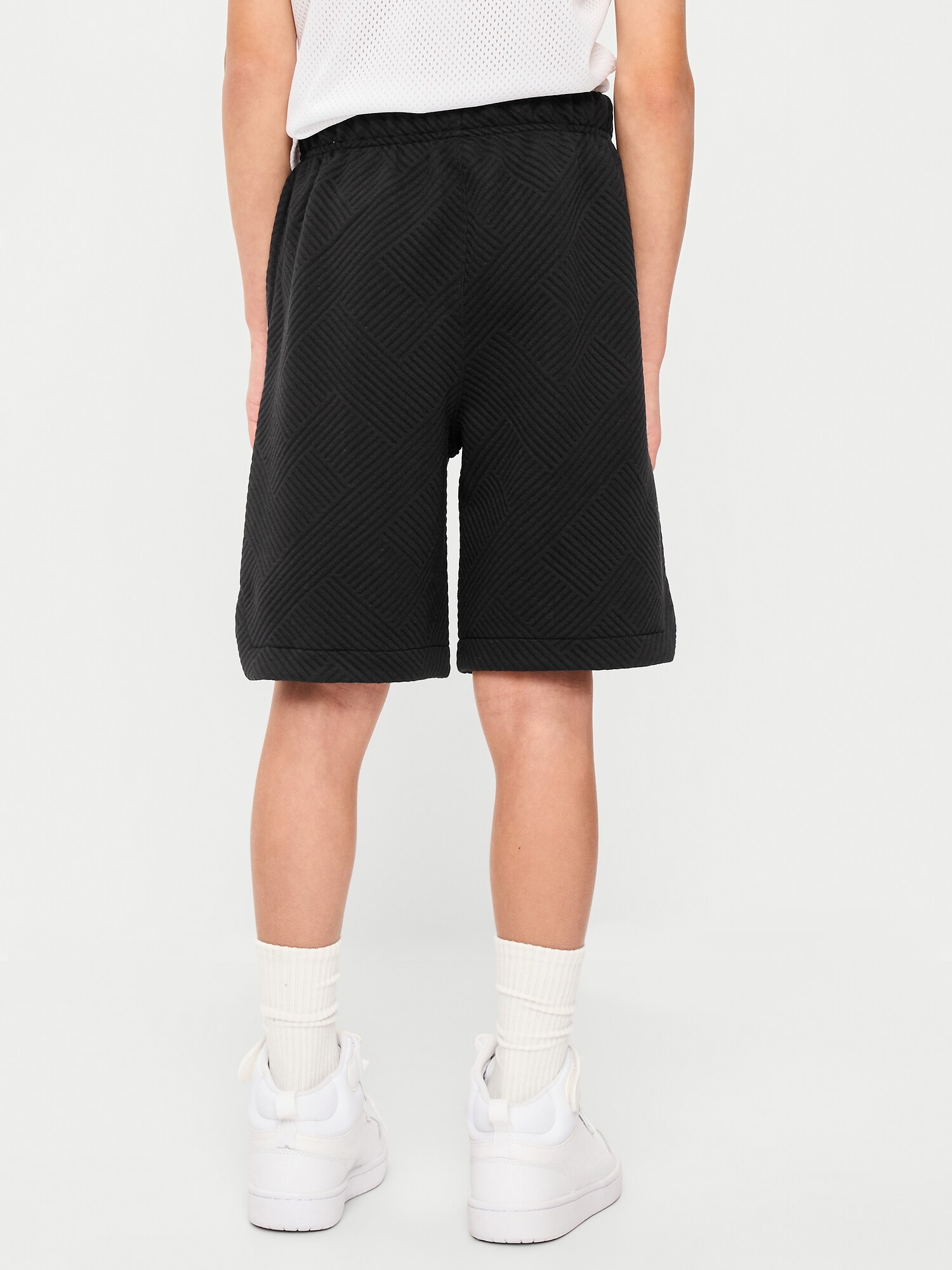 Шорты Old Navy Dynamic Fleece Textured Basketball Shorts для мальчиков, цвет: Чёрный — фото 2