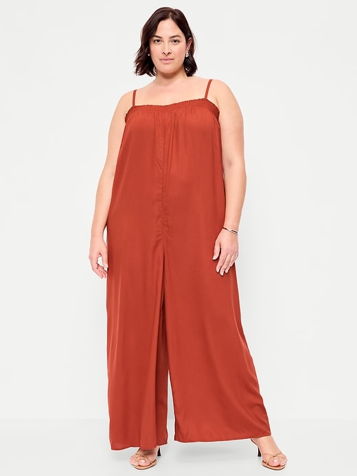 Image number 7 showing, Airy Smocked-Top Jumpsuit