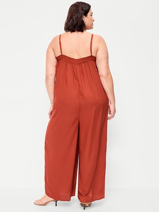 Image number 8 showing, Airy Smocked-Top Jumpsuit