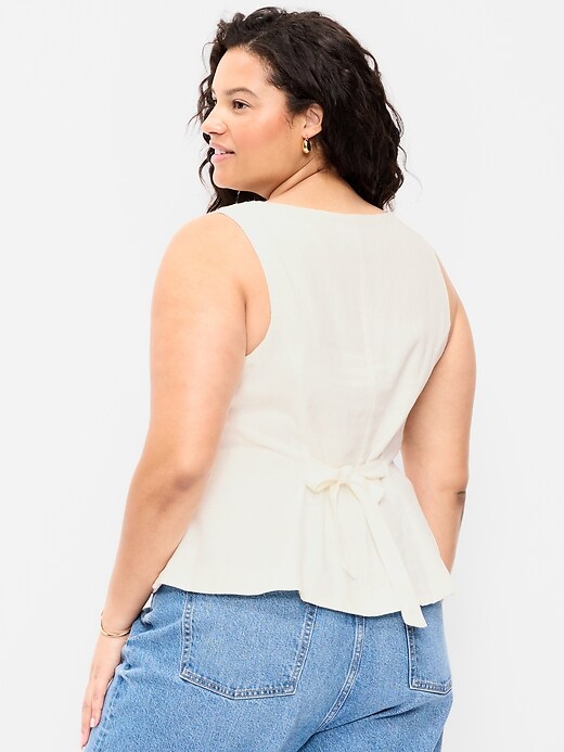 Image number 8 showing, Sleeveless Button-Down Top