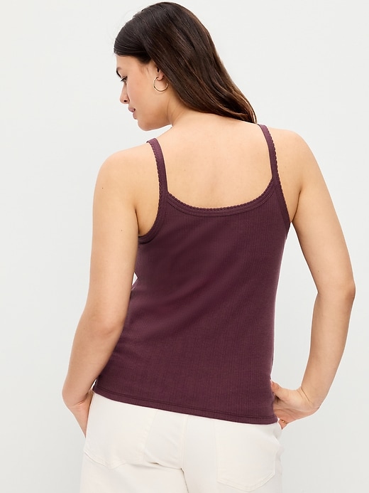 Image number 7 showing, Pointelle Cami Tank Top