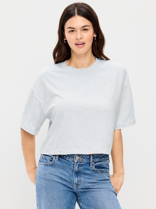 Image number 5 showing, Vintage Crew-Neck Cropped T-Shirt