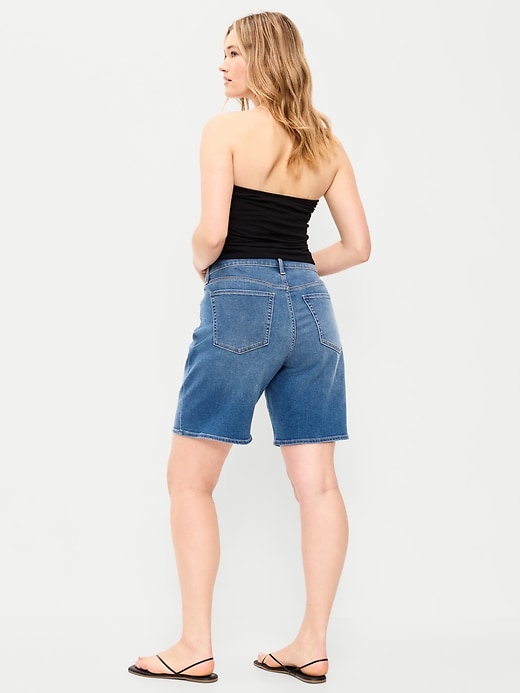 Image number 5 showing, High-Waisted Wow Jean Shorts -- 9-inch inseam