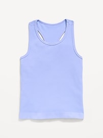 Image number 3 showing, Fitted Seamless Ribbed Racerback Performance Top for Girls