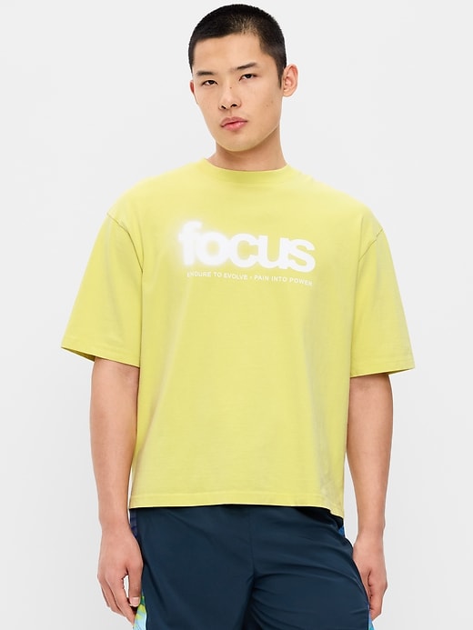 Image number 1 showing, Heavyweight Graphic Cropped T-Shirt