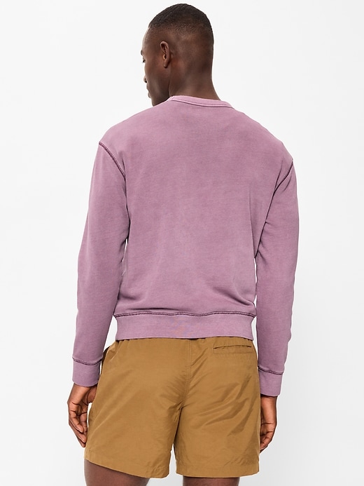 Image number 2 showing, Loose Garment-Washed Crew-Neck Sweatshirt