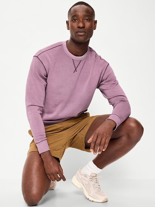 Image number 3 showing, Loose Garment-Washed Crew-Neck Sweatshirt