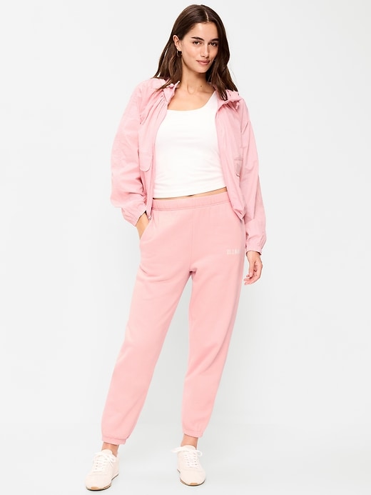 Image number 1 showing, High-Waisted Cinched-Ankle Sweatpants