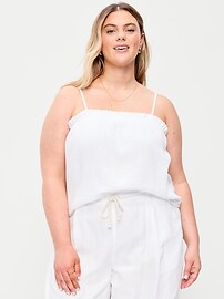 Image number 3 showing, Maternity Crinkle Gauze Tank Top
