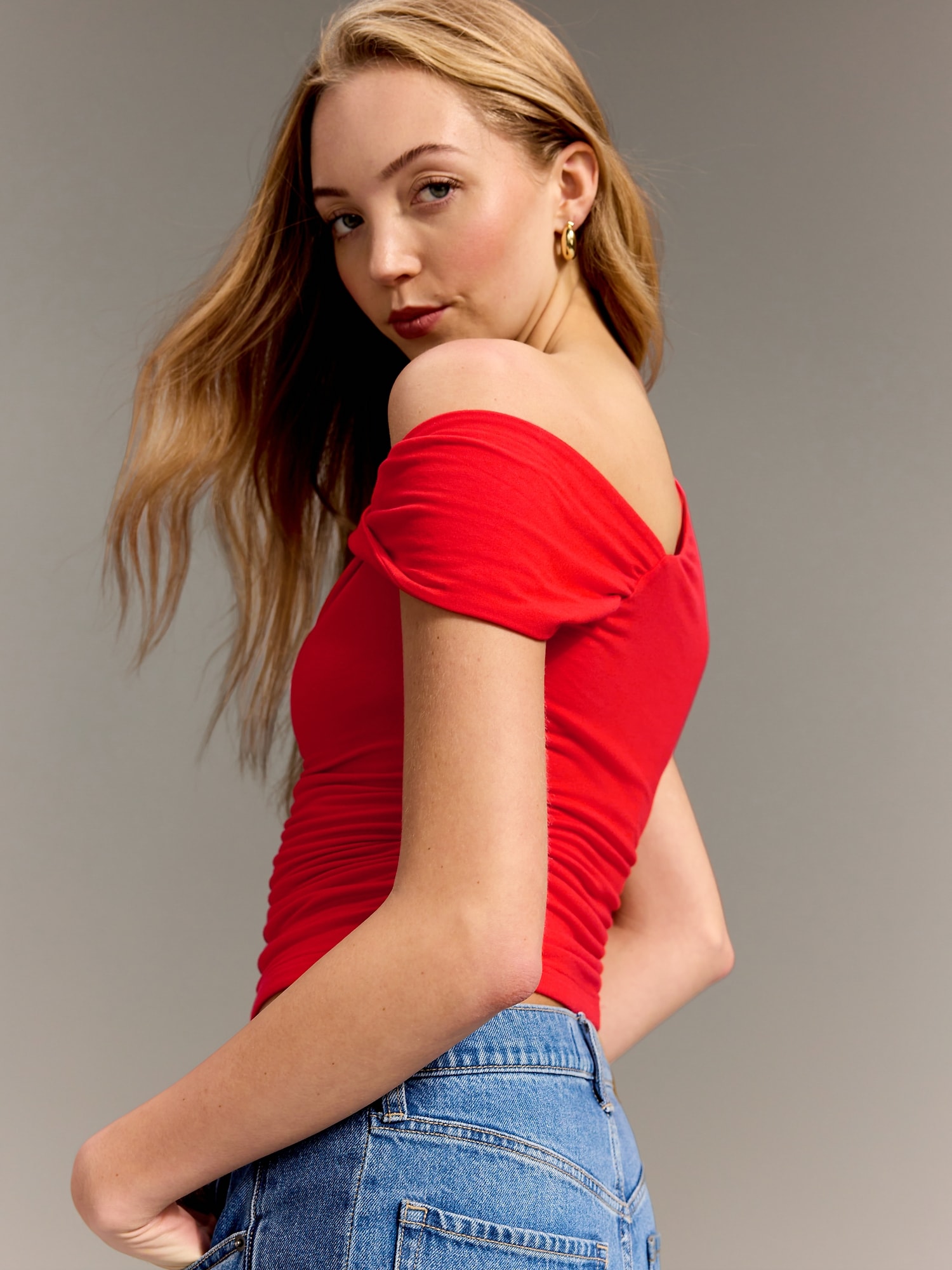 Old Navy x Christopher John Rogers One-Shoulder Twist Top