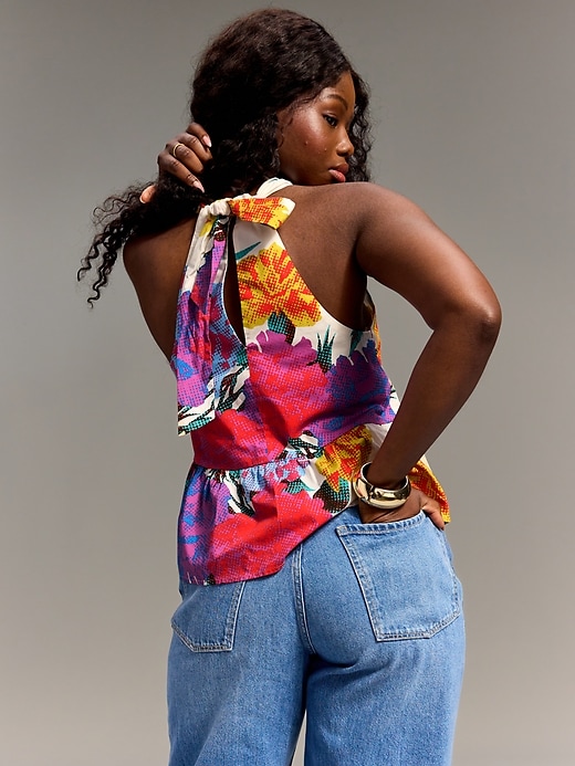 Image number 2 showing, Old Navy x Christopher John Rogers Halter Peplum Top