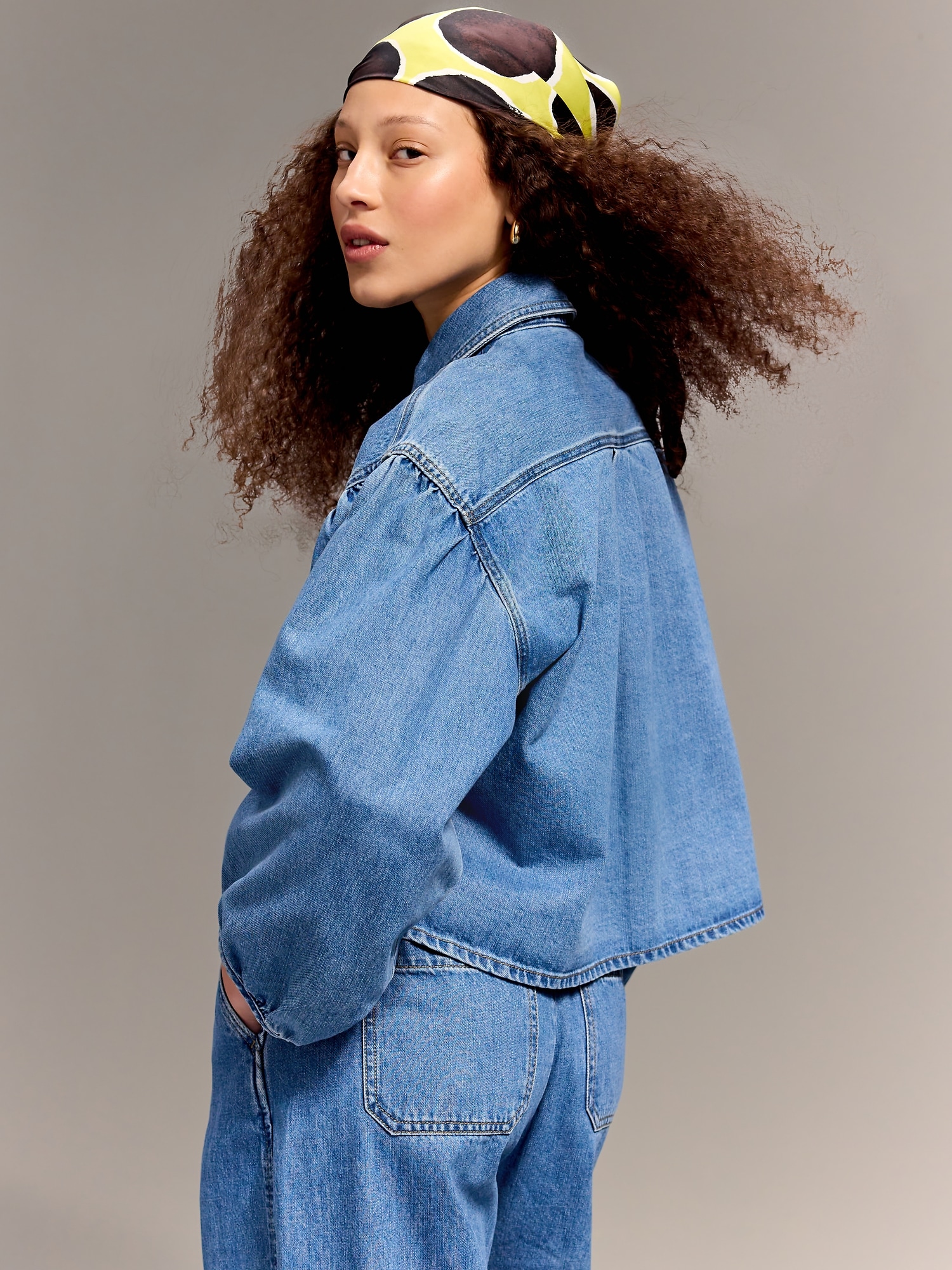 Old Navy x Christopher John Rogers Oversized Button-Down Jean Shirt