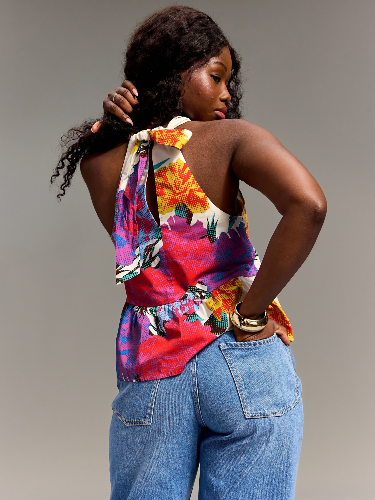 Image number 2 showing, Old Navy x Christopher John Rogers Halter Peplum Top