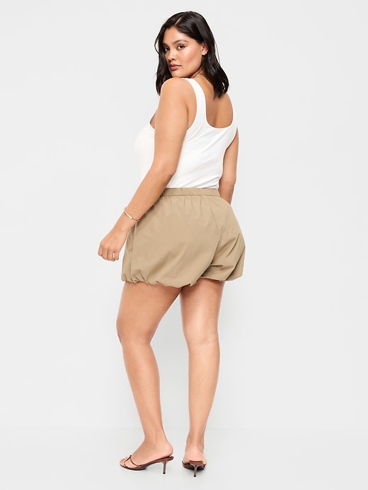 Image number 8 showing, Poplin Bubble Hem Shorts