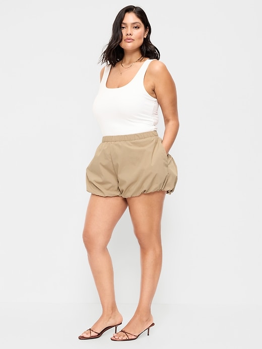 Image number 7 showing, Poplin Bubble Hem Shorts