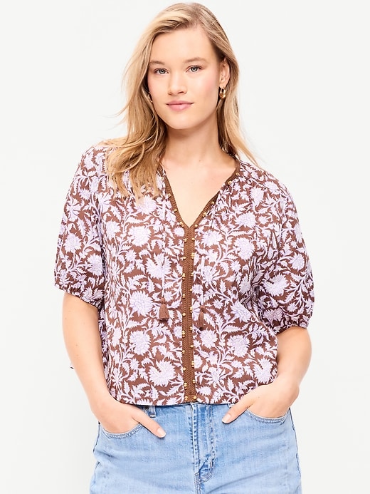 Image number 5 showing, Short-Sleeve Beaded Top