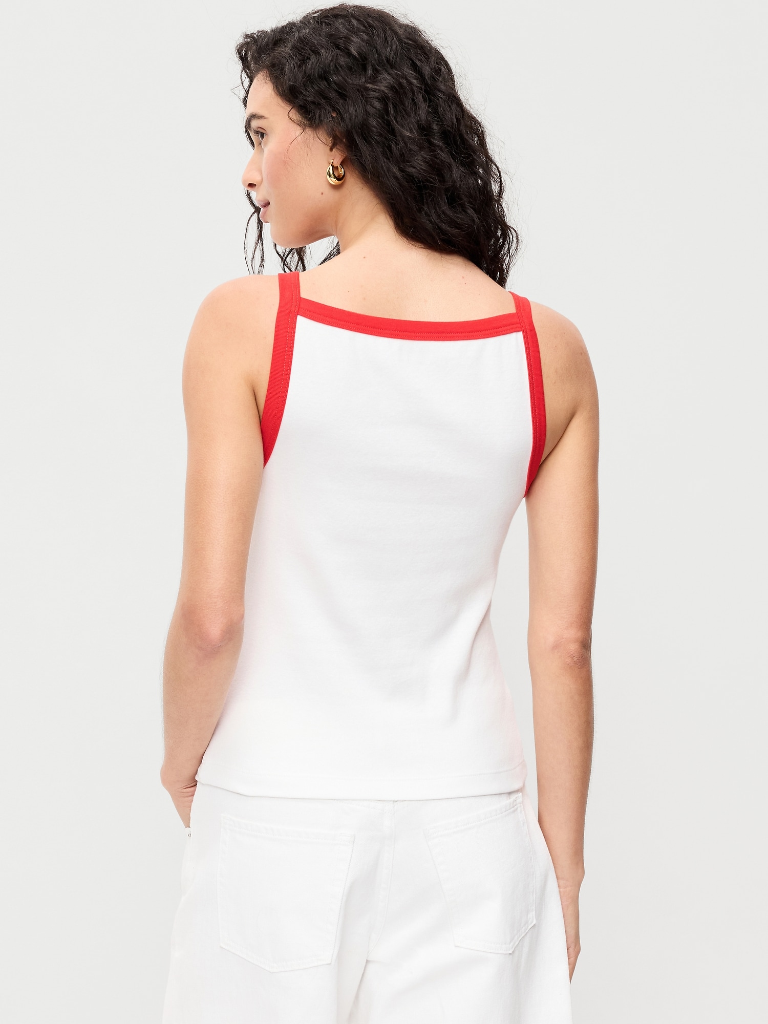 Sleeveless Snug Apron Tank Top