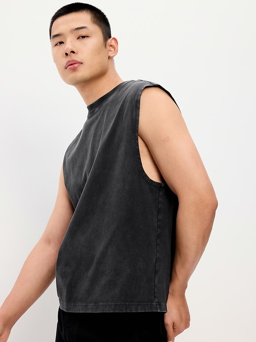 Image number 3 showing, Heavyweight Cropped Boxy Muscle Tank