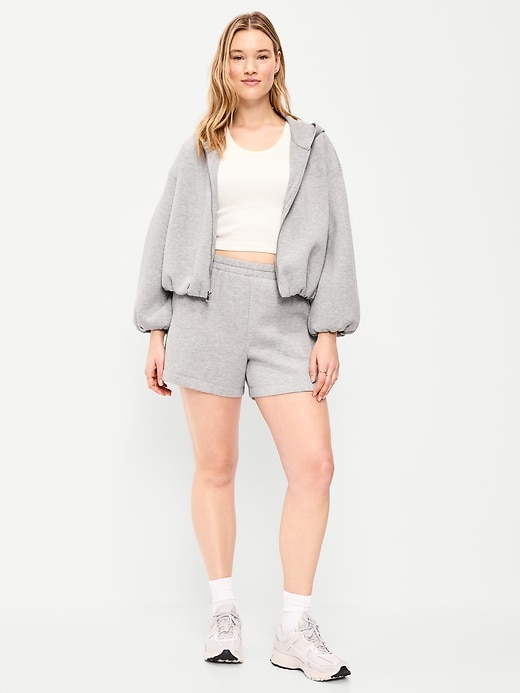 Image number 4 showing, High-Waisted Bounce Fleece Shorts -- 5-inch inseam