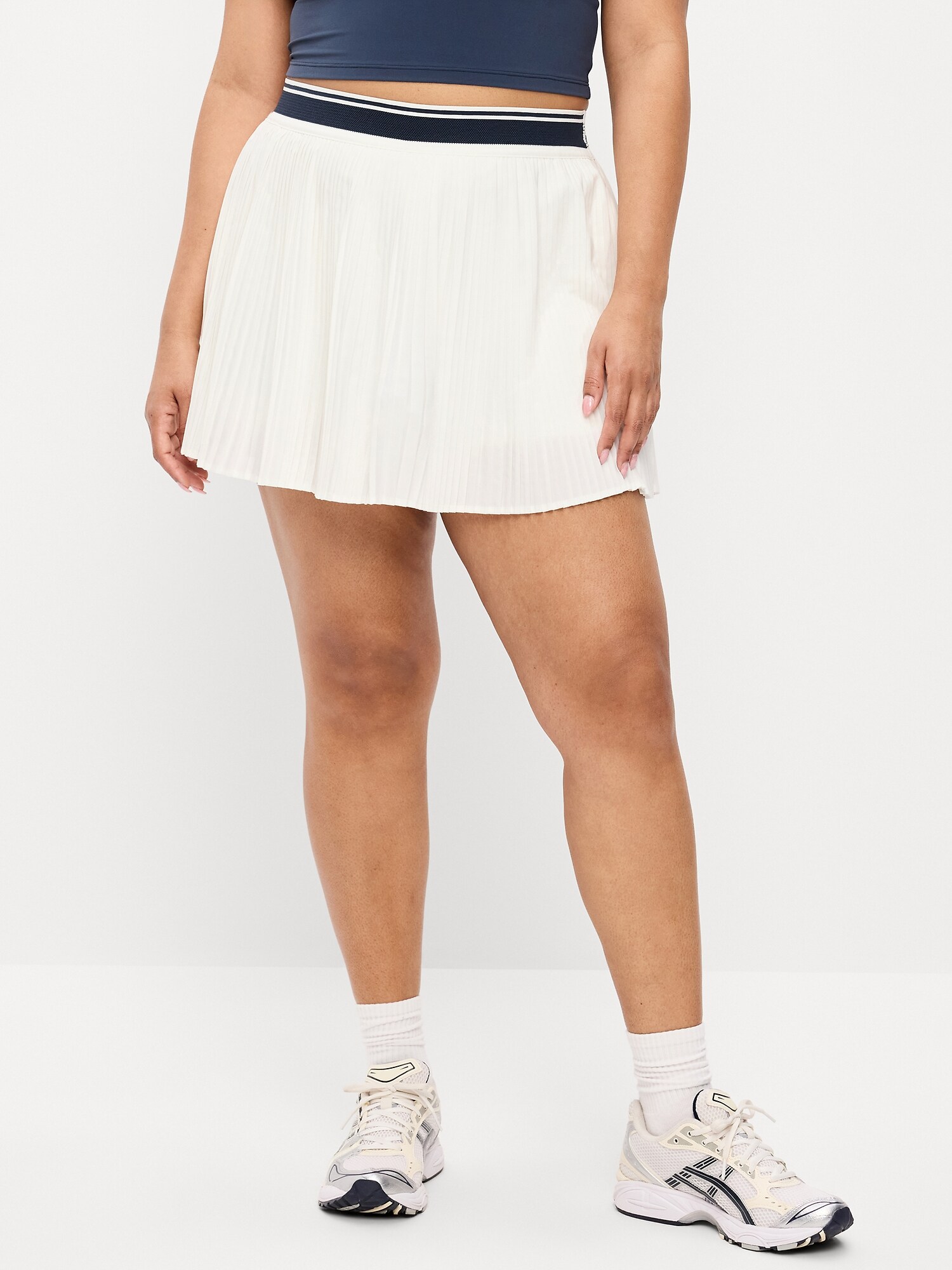 Женская юбка-шорты Old Navy Extra High-Waisted Micro-Pleated Skort, цвет: Magnolia — фото 4