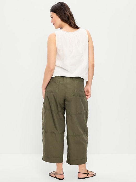 Image number 7 showing, Mid-Rise Pull-On Cropped Utility Pants