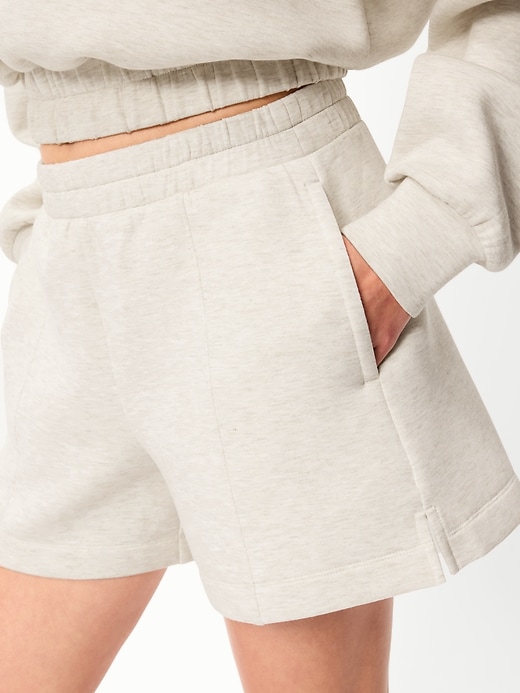 Image number 3 showing, High-Waisted Bounce Fleece Shorts -- 5-inch inseam