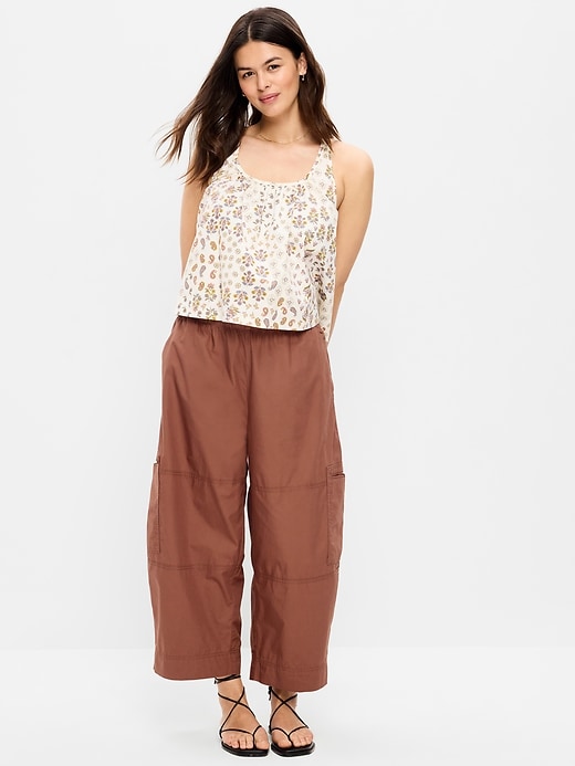 Image number 5 showing, Mid-Rise Pull-On Cropped Utility Pants