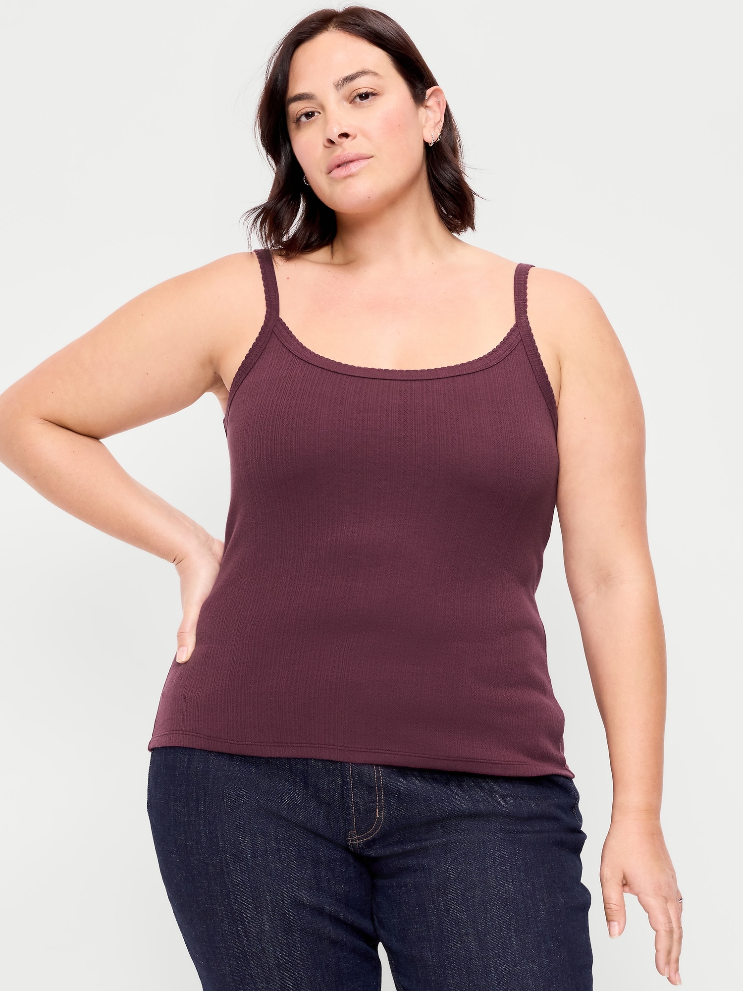 Pointelle Cami Tank Top