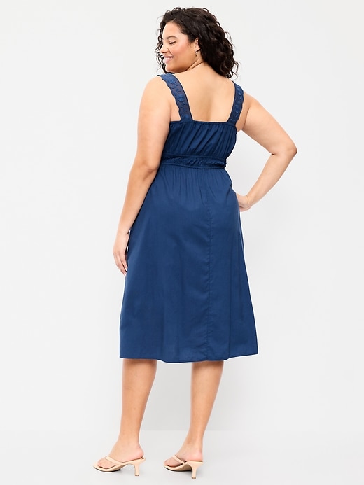 Image number 6 showing, Fit & Flare Smocked-Waist Midi Dress